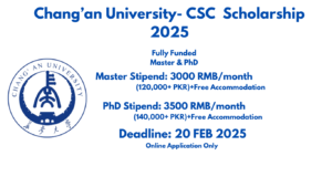 Chang’an University CSC Scholarship 2025 – Fully Funded Bachelor’s, Master’s, and Ph.D. Programs in China